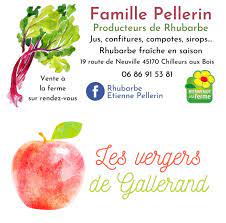 Partenaire de l'AS Rabajou - Les vergers de Gallerand - Famille Pellerin - Producteurs de Rhubarbe - Chilleurs-aux-Bois