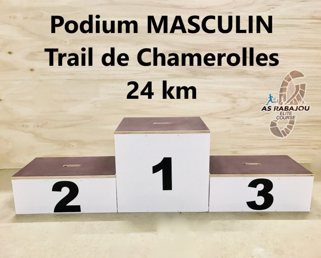 Podium masculin - Trail de Chamerolles 24 km
